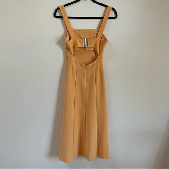 Finders Keepers‎ cantaloupe orange stretch A-line cocktail  dress - Picture 3 of 5